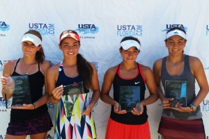 Girls 16s 1st and 2nd Melanie Dlugolecki Ayshe Can Sofia Rojas Maria Rizzolo