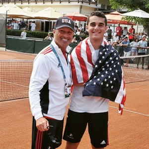 Coach Rubinstein and Adam Sraberg