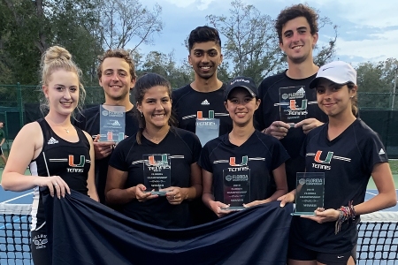 2019 USTA Florida "Tennis on Campus" Sectional Championships Winner: University of Miami Club Tennis Team