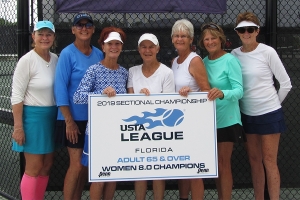 Adult 65 & Over 8.0 Women's Champions: Pinellas