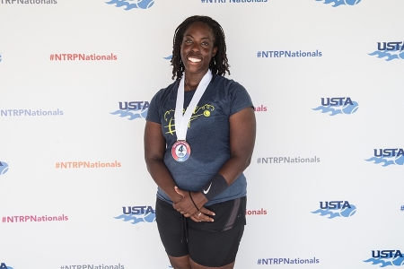 March 31, 2019 – Shakiya Drayton with her medal after winning fourth place during the USTA NTRP Nationals 18 & Over Men’s & Women’s 3.0, 3.5,4.0, 4.5, 5.0 Singles at Academia Sanchez-Casal Florida in Naples, Florida.