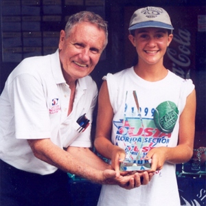 Bobby presenting trophy