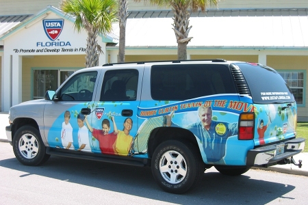 USTA Florida's Tennis on the Move vehicle