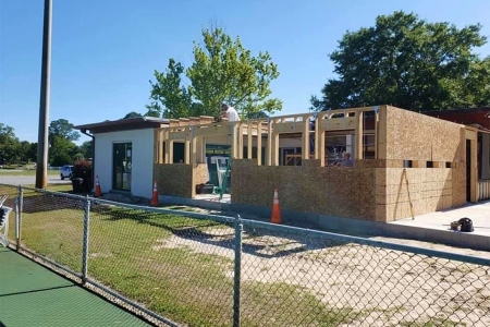 Construction progress around April 28, 2020