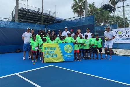 Luis with the Delray Beach Youth Tennis Foundation