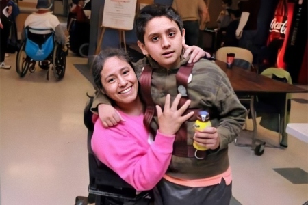 Juana Lopez with her eldest son