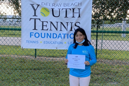 Girls 11-12: Evelyn Nino, Delray Beach Youth Tennis Foundation