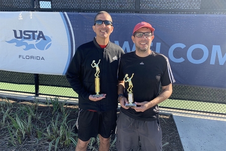 Men's 4.0 Singles -- 1st Place: Eli Panell, 2nd Place: Dennis Oliveira