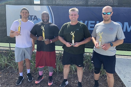 Men's 4.0 Doubles -- 1st Place: Kyle Mclachlan, Eddie White -- 2nd Place: Ben Debrocke, Sebastian Graba
