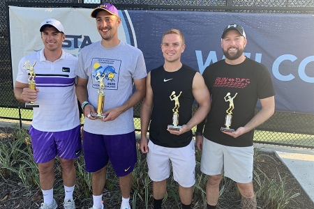 Men's 4.5 Doubles -- 1st Place: Jesse Rose, Michael Spieldiener -- 2nd Place: Tyler Dunn, Rickey Walters