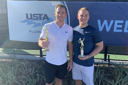 Men's 4.5 Singles -- 1st Place: Jesse Rose, 2nd Place: Tyler Dunn