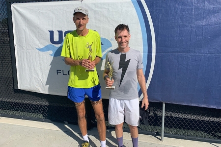 Men's 4.0 Singles -- 1st Place: Volker Mai, 2nd Place: William Demitriades