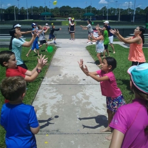 Kids staying cool with fun activities