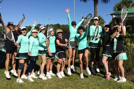 The Ladies D5 team celebrating