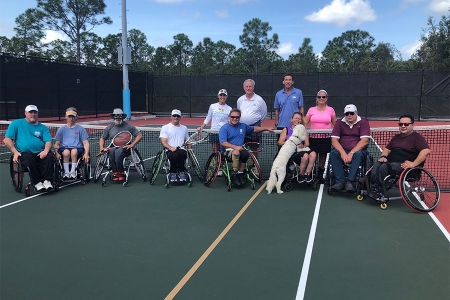 Wheelchair tournament participants