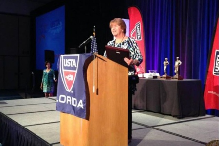 Susan Allshouse is recognized by USPTA Florida for her service in 2014