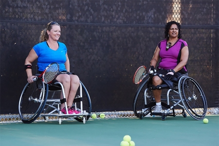 Wheelchair tournament players