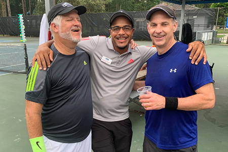 Ted Goodman enjoying time on the court