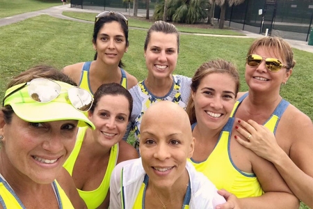 Gonzalez with her 2016-2017 women's morning league teammates