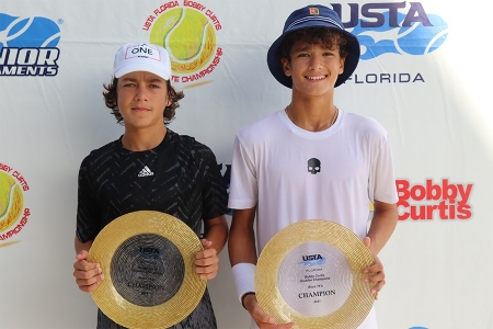 Boys' 14s Winners: Rafael Ferreria, Stefan Karatosic