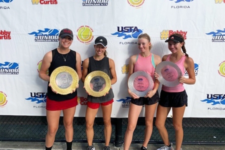 Girls' 16s Winners: Savannah Webster, Kaitlyn Quevedo Finalists: Hayley Roberts, Mollie Garcia