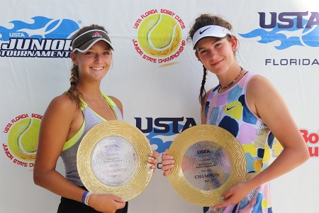 Girls' 18s Winners: Blanka DiMicheli, Delaine Tribby