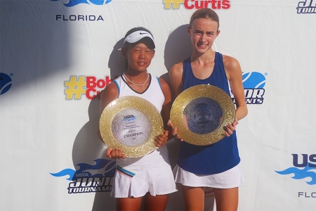 Girls' 12s Winners: Anita Tu, Abigail Gordon