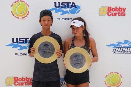 Mixed 14s Winners: Caleb Chow, Daniela Chica