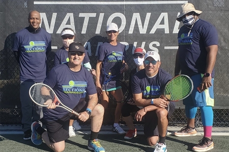 Jeannette with her Sectionals team