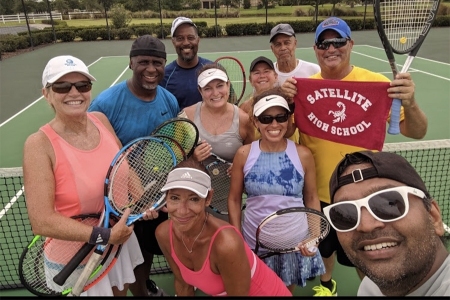 Jeannette with some of her fellow players