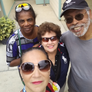 Milena with three of her best friends - Jen, Willie, and Arthur - who she met playing tennis