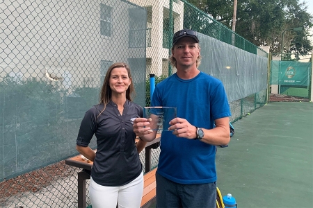 Outstanding Tournament Director - Kevin Brandt with USTA Florida Executive Director, Laura Bowen
