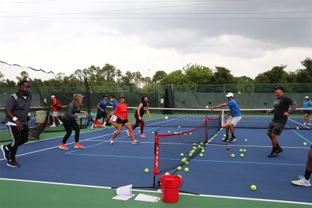 Community Coach Training at Lake Cane Tennis Center, October 2021