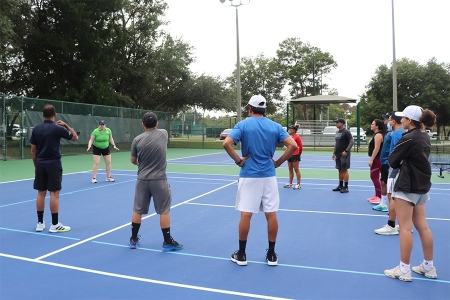 Community Coach Training at Lake Cane Tennis Center, October 2021