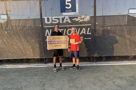 Men's 4.0 Singles -- Champion Eli Panell, Finalist Lance Hill