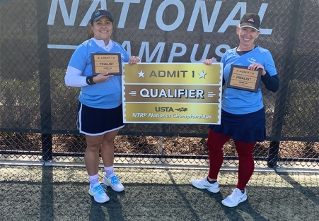 Women's 3.0 Doubles Finalists: Gloria Marquez, Lory Sakay