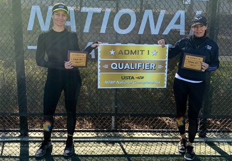 Women's 4.0 Doubles Finalists: Estefania Lacoa, Sandra Bazain