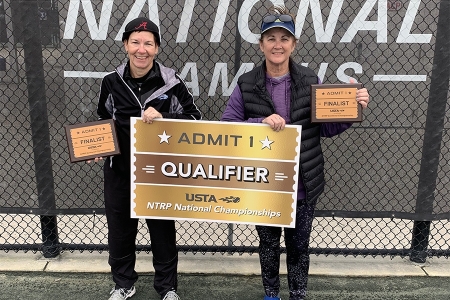 Women's 3.5 Doubles Finalists: Leslie Sanders, Susie Oliver