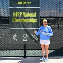 April 12, 2026 –  Cecilia Collins came in second place in the 55+ 4.5 Women's Singles NTRP National Championship at the USTA National Campus in Orlando, Florida.