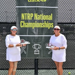 April 19, 2026 – Isabelle Conti and Kerry Shanahan came in second place in the 55+ 3.0 Women's Doubles NTRP National Championship at the USTA National Campus in Orlando, Florida.