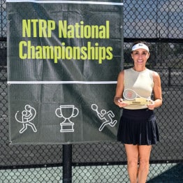 April 12, 2026 –  Mary Cordero won the 55+ 3.0 Women's Singles NTRP National Championship at the USTA National Campus in Orlando, Florida.