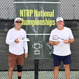 April 19, 2026 – Tony Blank and Thierry Moser came in second place in the 55+ 3.5 Men's Doubles NTRP National Championship at the USTA National Campus in Orlando, Florida.