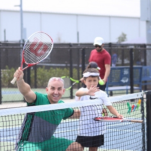 Family Tennis Fun on the Court