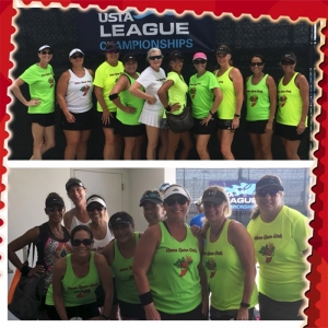 Miriam with her league at sectionals at the USTA National Campus