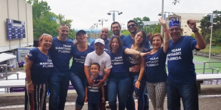 Santiago and his family at the 2018 USA Games