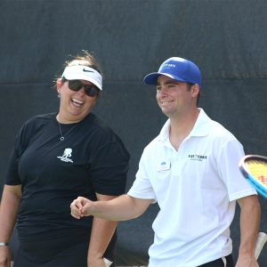 Travis Tressler taking part in a Wounded Warriors tennis event