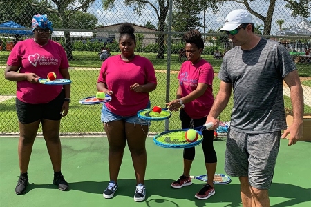 Group taking part in activities
