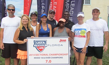 The Tallahassee squad after winning the Mixed 18 & Over 7.0 division last year