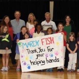 Kids and volunteers at the Mardy Fish Foundation in Vero Beach, one of the October USTA Florida Foundation grant recipients