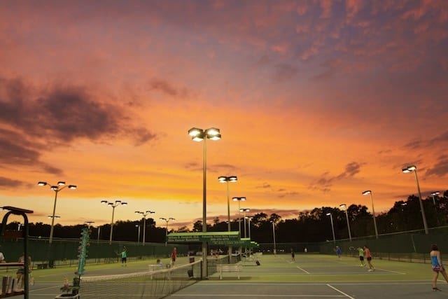 Sunset at the "Q", Roger Q. Scott Tennis Center